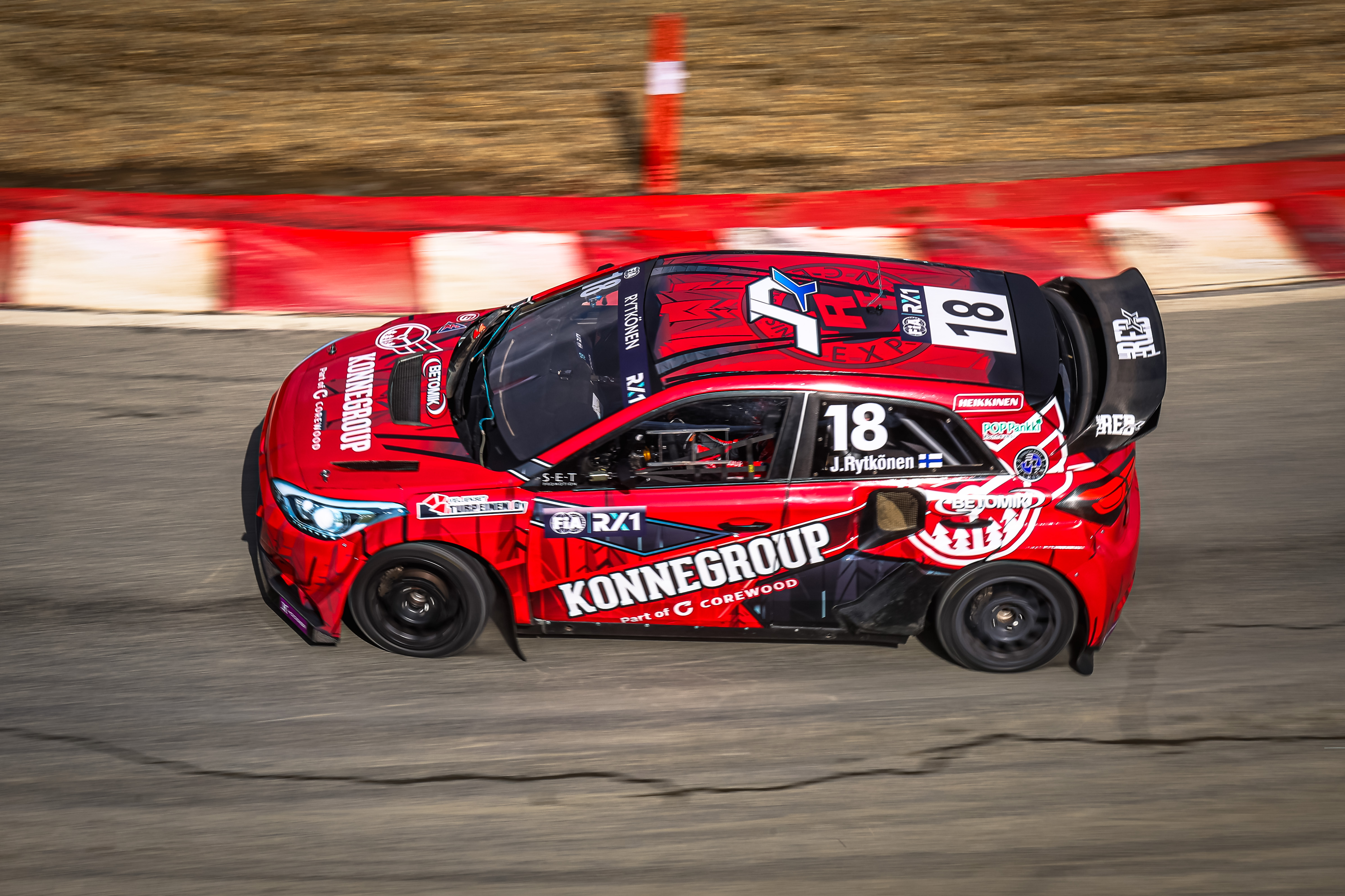 Rytkönen masters mixed conditions to lead Euro RX1 field overnight in Lohéac
