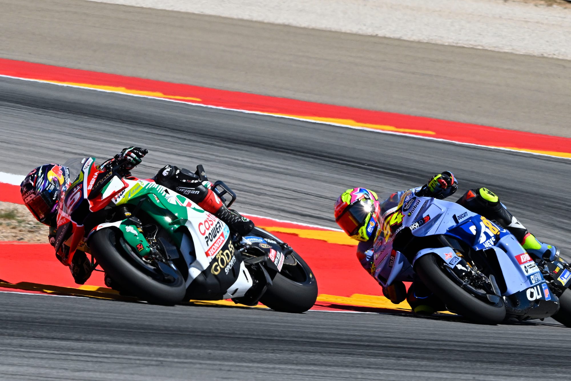 Marc Marquez wins Aragon sprint after passing Marco Bezzecchi