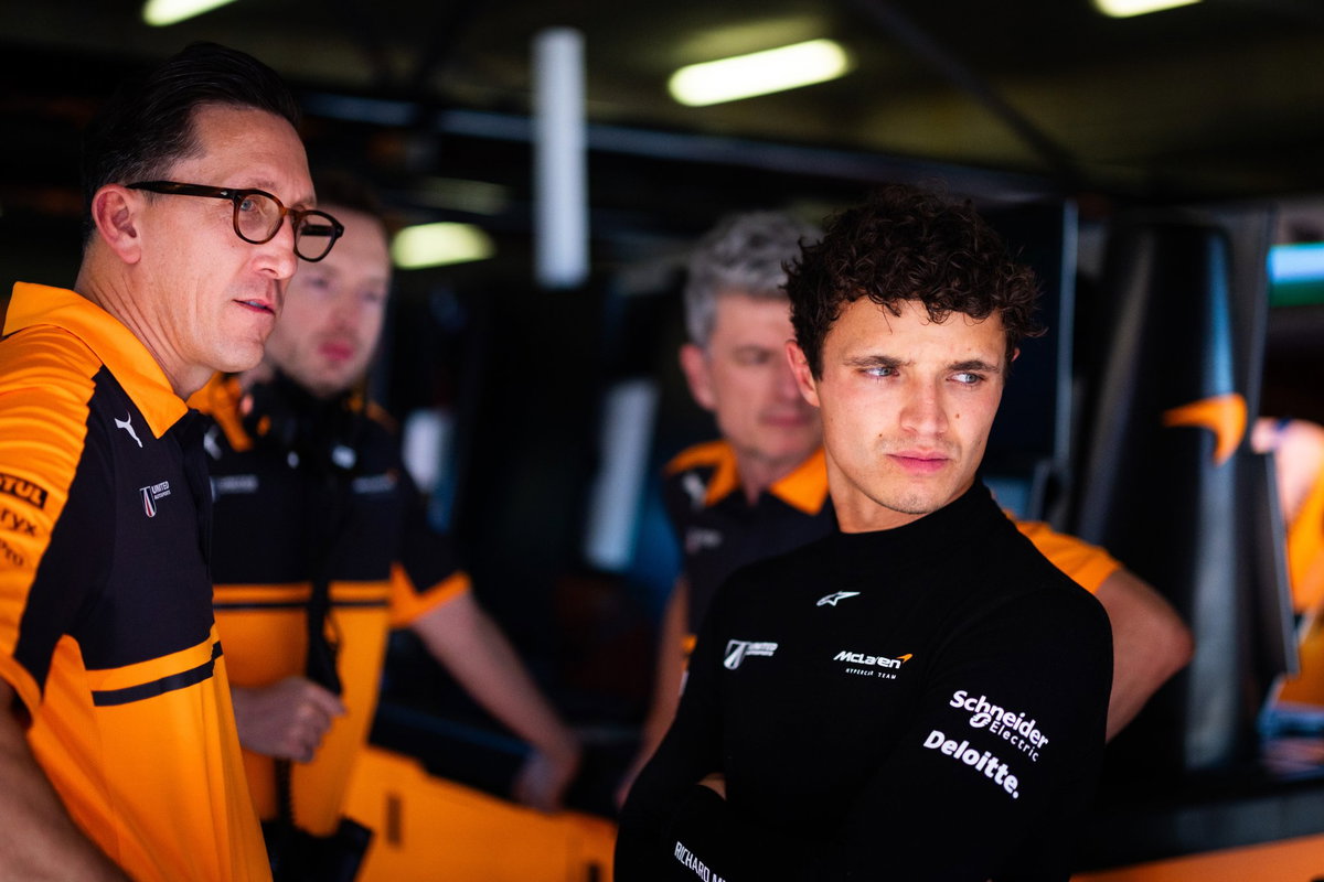 Lando Norris takes part in McLaren hypercar test at Portimao