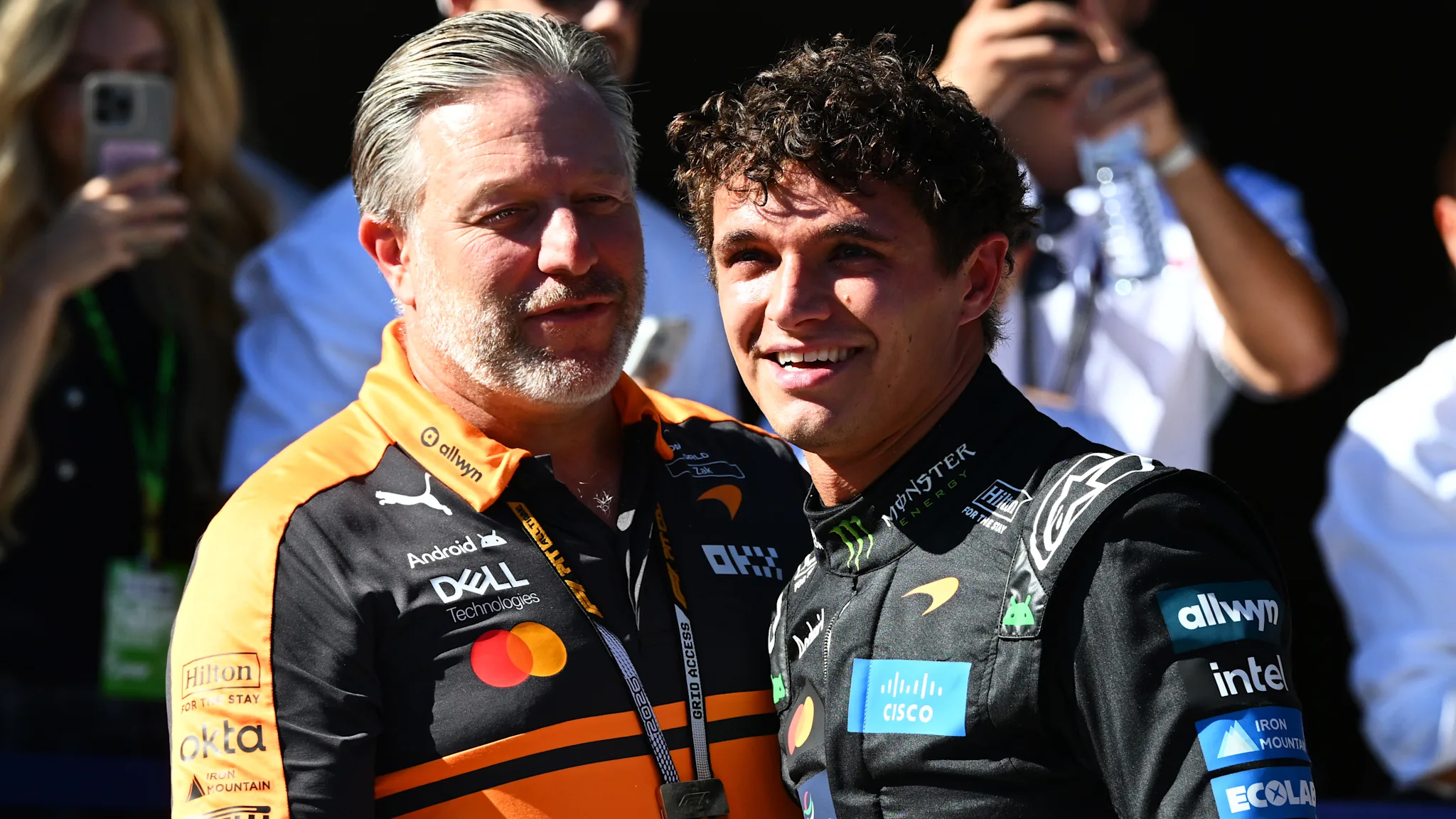 Brown says Norris remains in title fight after Spanish GP pole